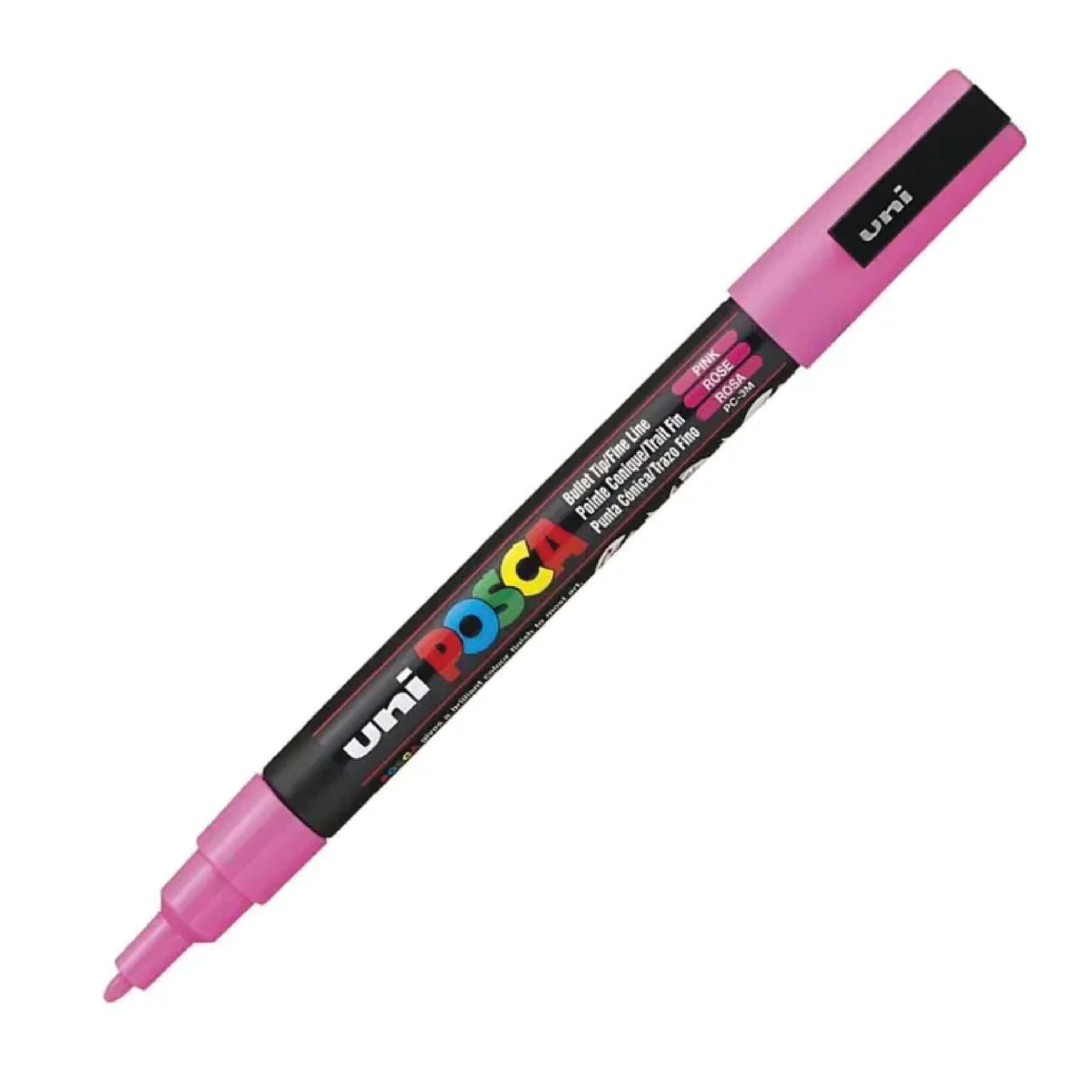 Marker Fine Cone Tip 0.9-1.3mm Pink POSCA Uni